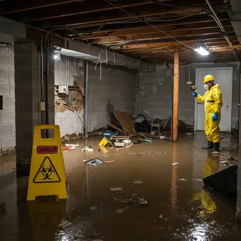 Flooded Basement Electrical Hazard in Catlettsburg, KY Property